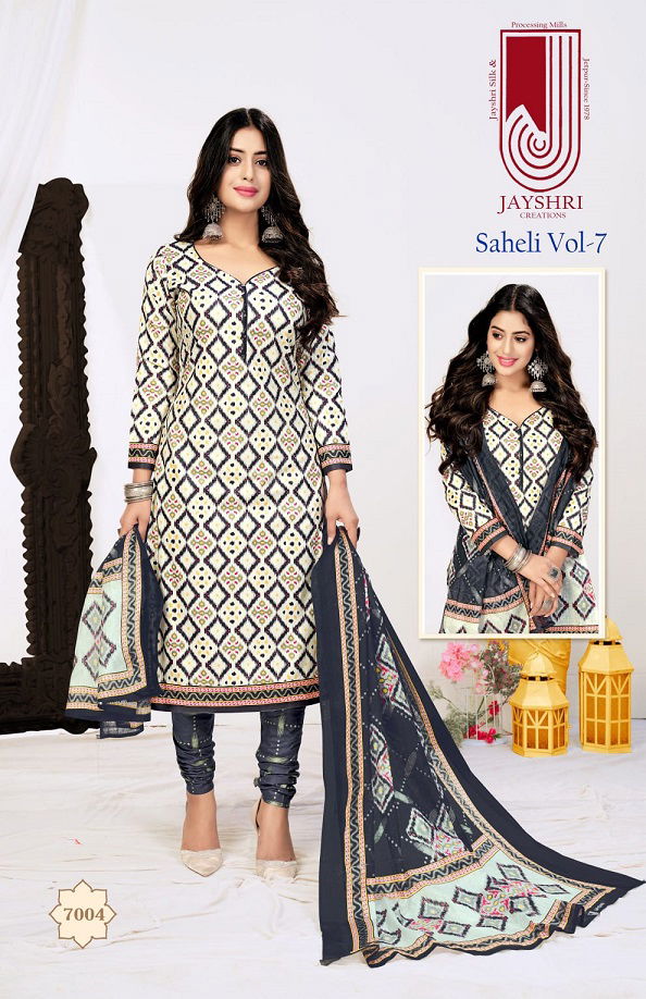 Jayshri Saheli 7 Pure Cotton Casual Wear Wholesale Dress Material Collection 